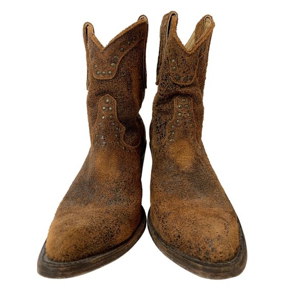 Idyllwind Miranda Lambert Brown Leather Stud Ankle Cowgirl Boots 8.5B J10072 - Picture 8 of 15